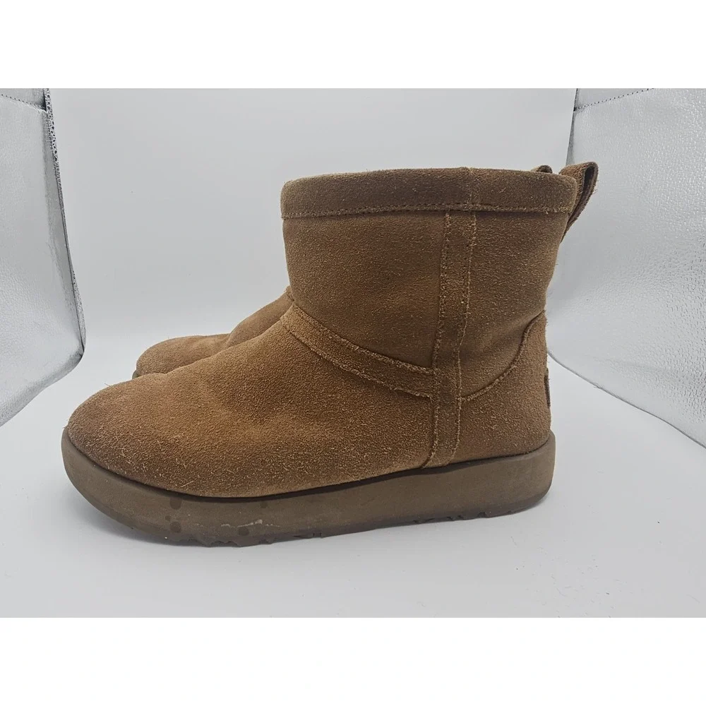 Size 8 - UGG Women's Classic Mini‎ Waterproof Leather Boots 1019641 Chestnut